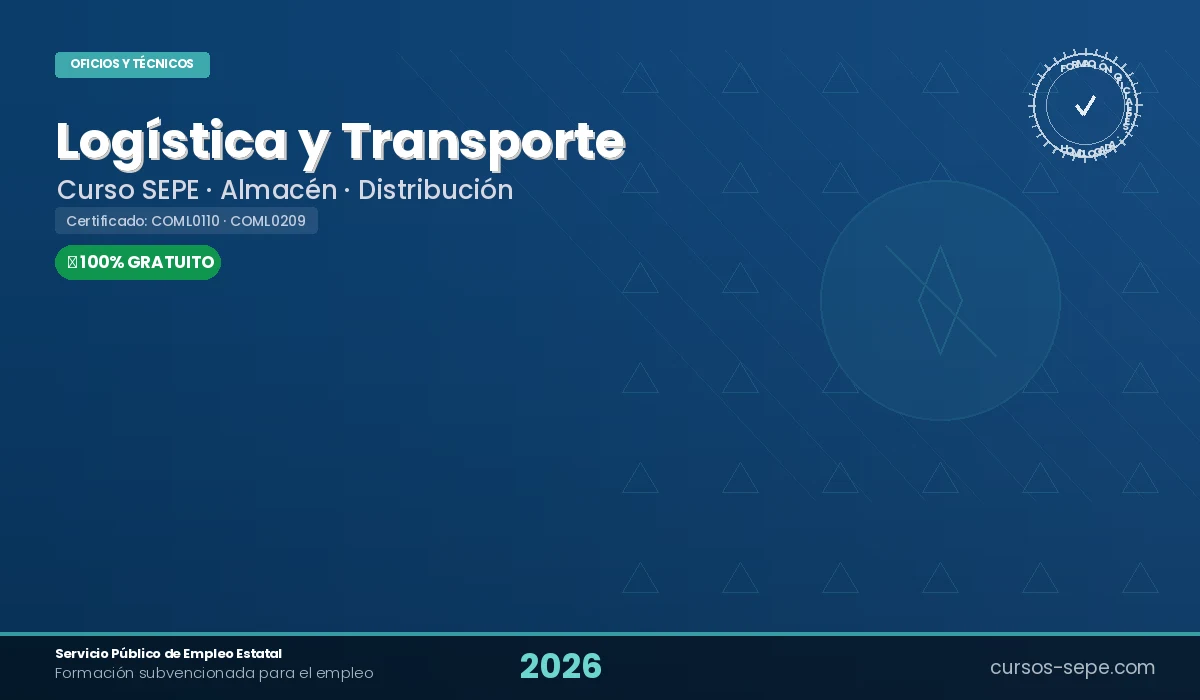 Curso de logística y transporte SEPE 2026 - formación oficial gratuita