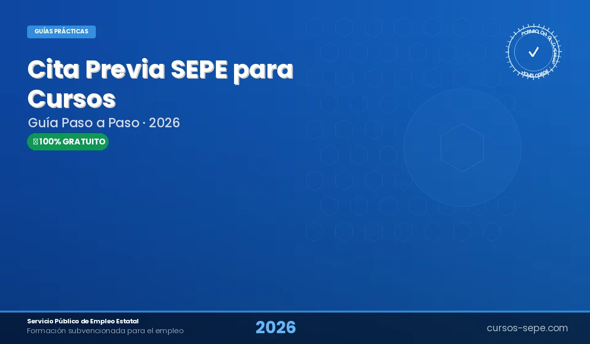 Cita previa SEPE para cursos 2026 - guía paso a paso