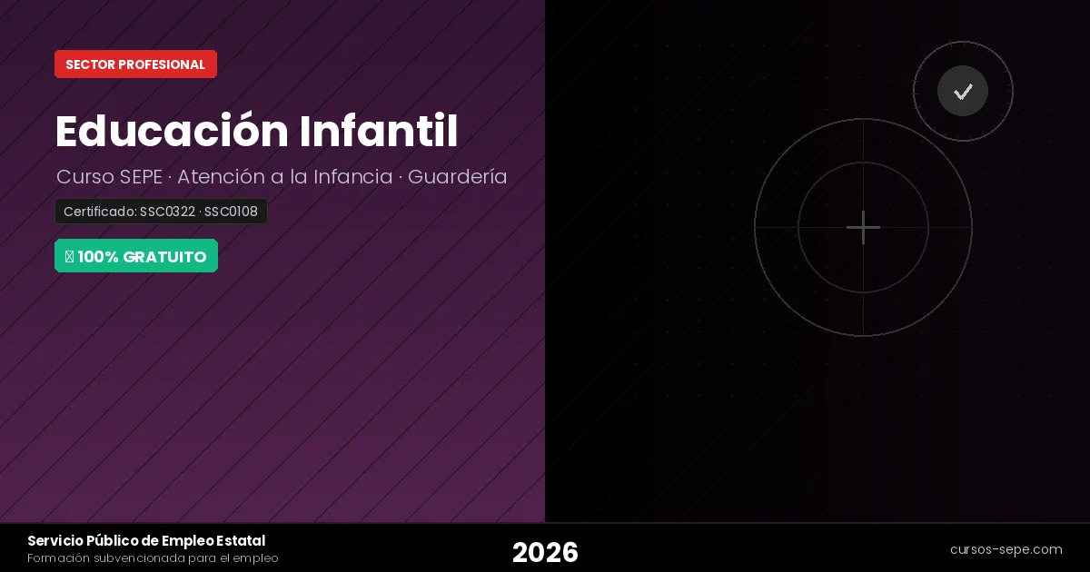 Curso Educación Infantil SEPE 2026 Gratis [Certificado]