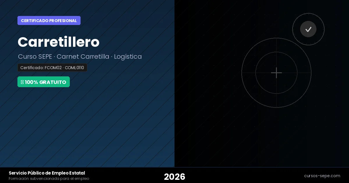 Curso Carretillero SEPE 2026: Carné Gratis con Certificado