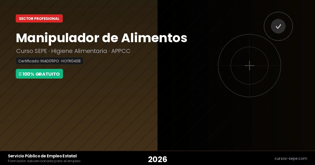 Imagen destacada del Curso Manipulador de Alimentos SEPE formación gratuita, certificado y dónde conseguirlo