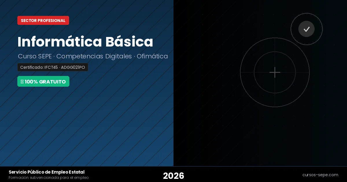 Curso Informática Básica SEPE 2026: Competencias Digitales