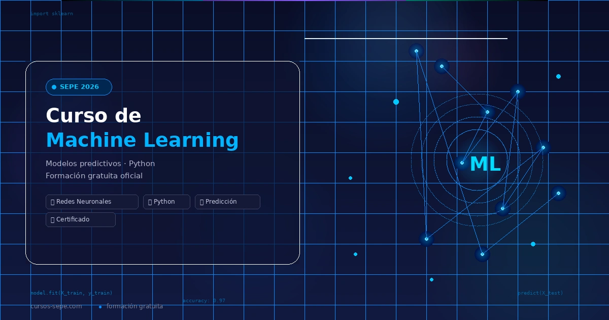 Imagen destacada: Curso de Machine Learning SEPE 2026: modelos predictivos, Python y formación gratuita oficial