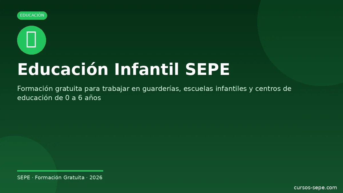 Cursos educación infantil SEPE certificados SSC formación 2026