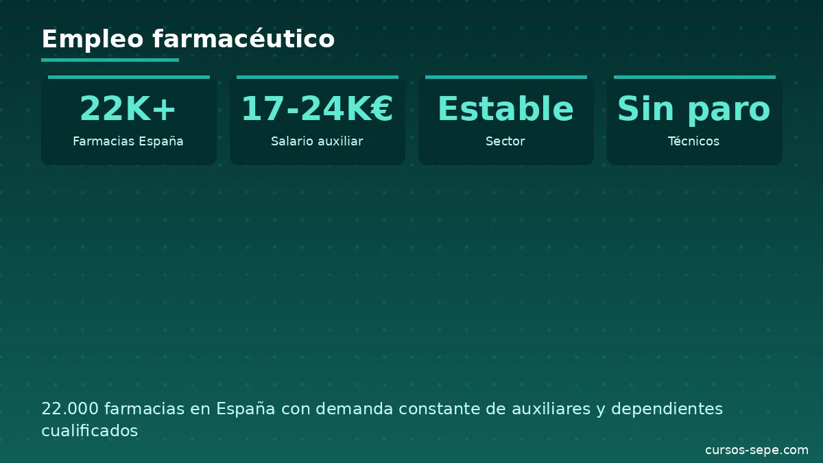 Mercado laboral farmacia parafarmacia empleo salarios España 2026