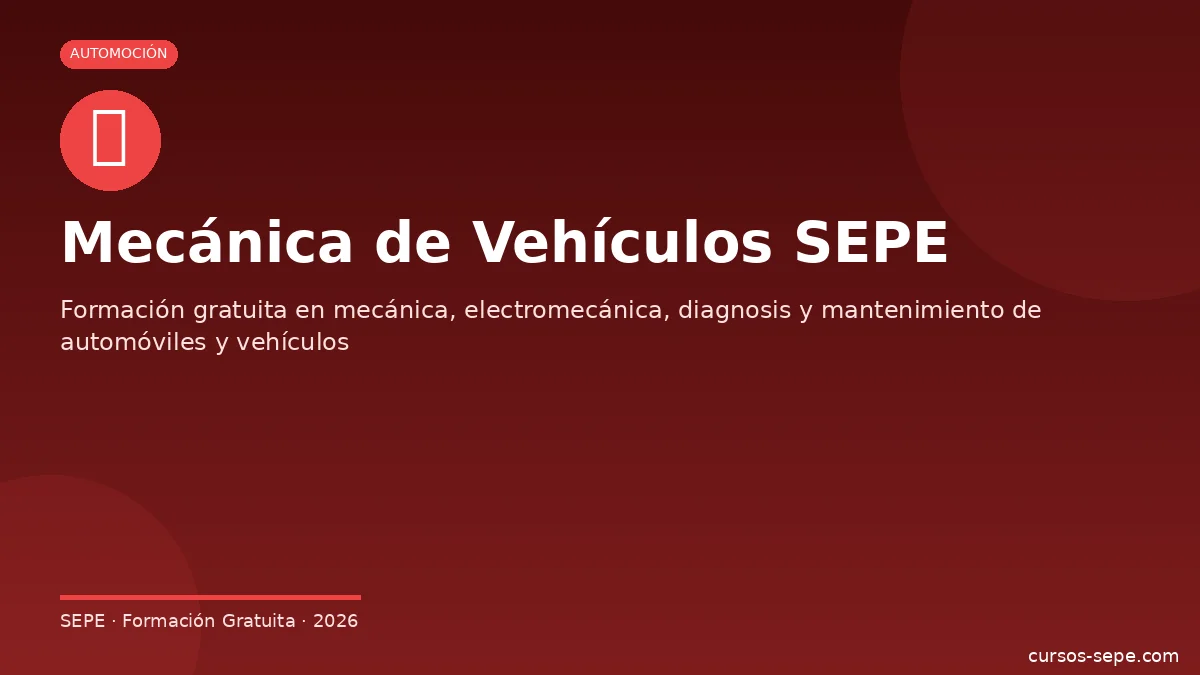Certificados profesionalidad mecánica vehículos SEPE TMVG 2026