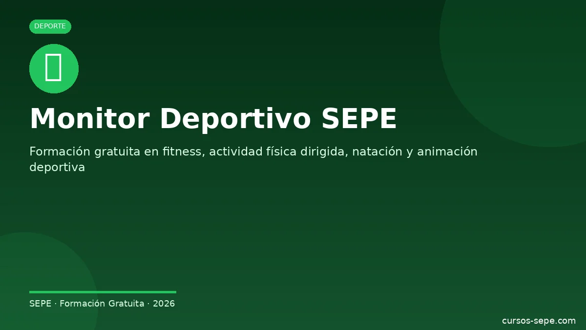 Cursos monitor deportivo fitness SEPE AFDA certificados 2026