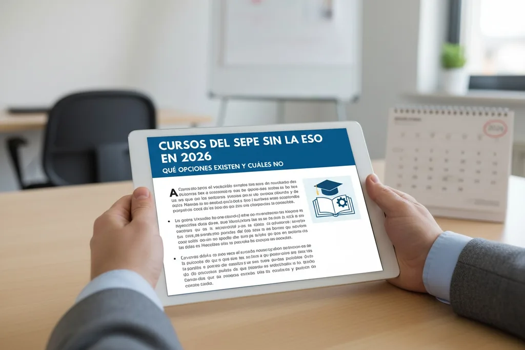 Imagen destacada del Cursos del SEPE sin la ESO en qué opciones existen y cuáles no