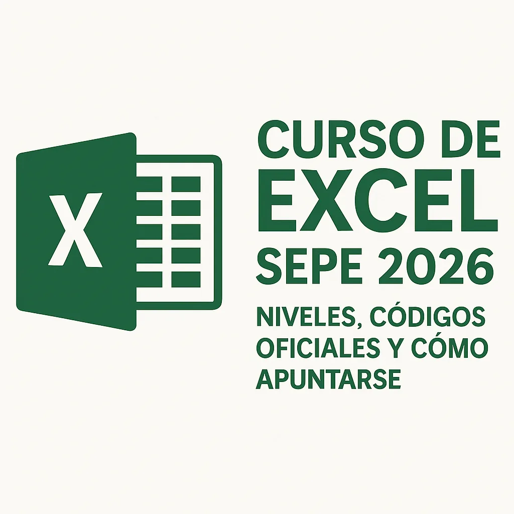 Imagen destacada del Curso de Excel SEPE Niveles, Códigos Oficiales y Cómo Apuntarse