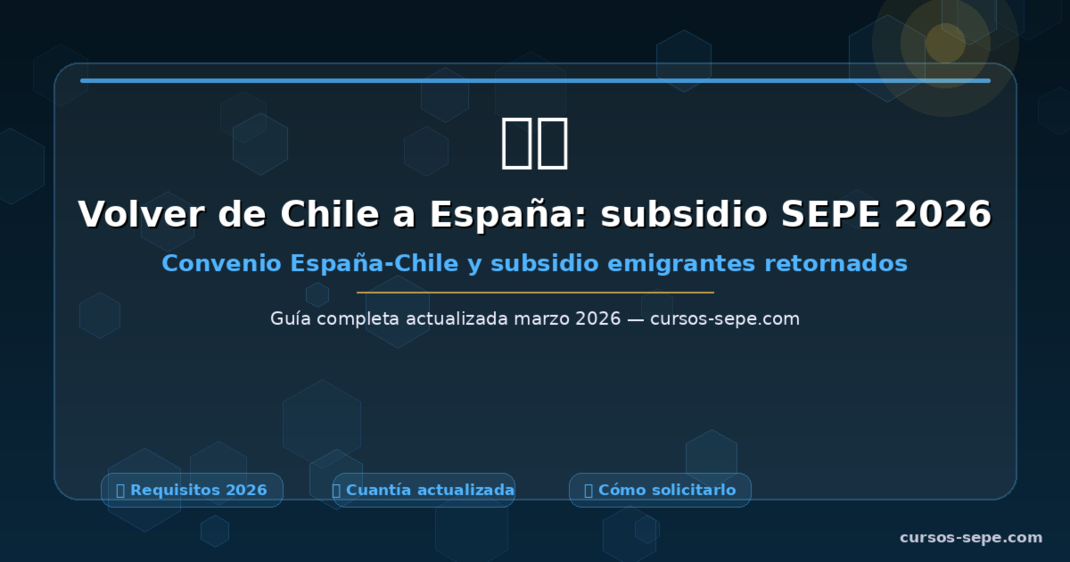 Volver de Chile a España: subsidio SEPE y pensión 2026