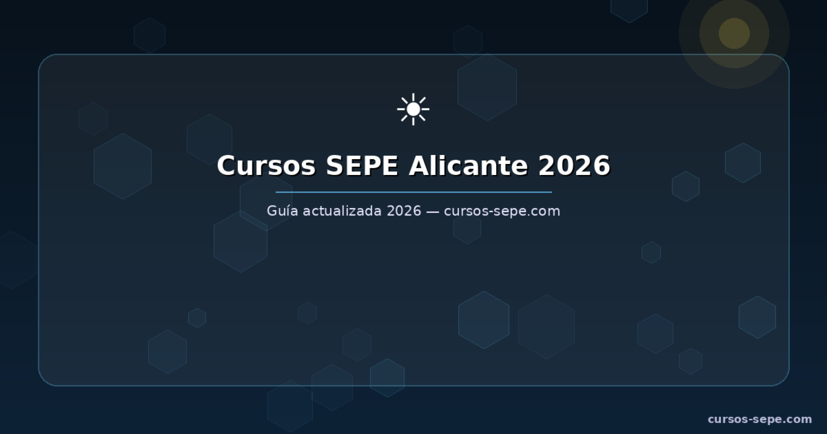 Cursos SEPE Alicante 2026: gratuitos para desempleados y cómo inscribirse
