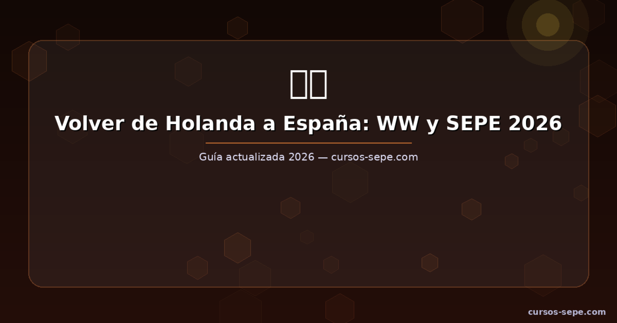 Volver de Holanda a España: WW holandés, PD U2 y subsidio SEPE en 2026