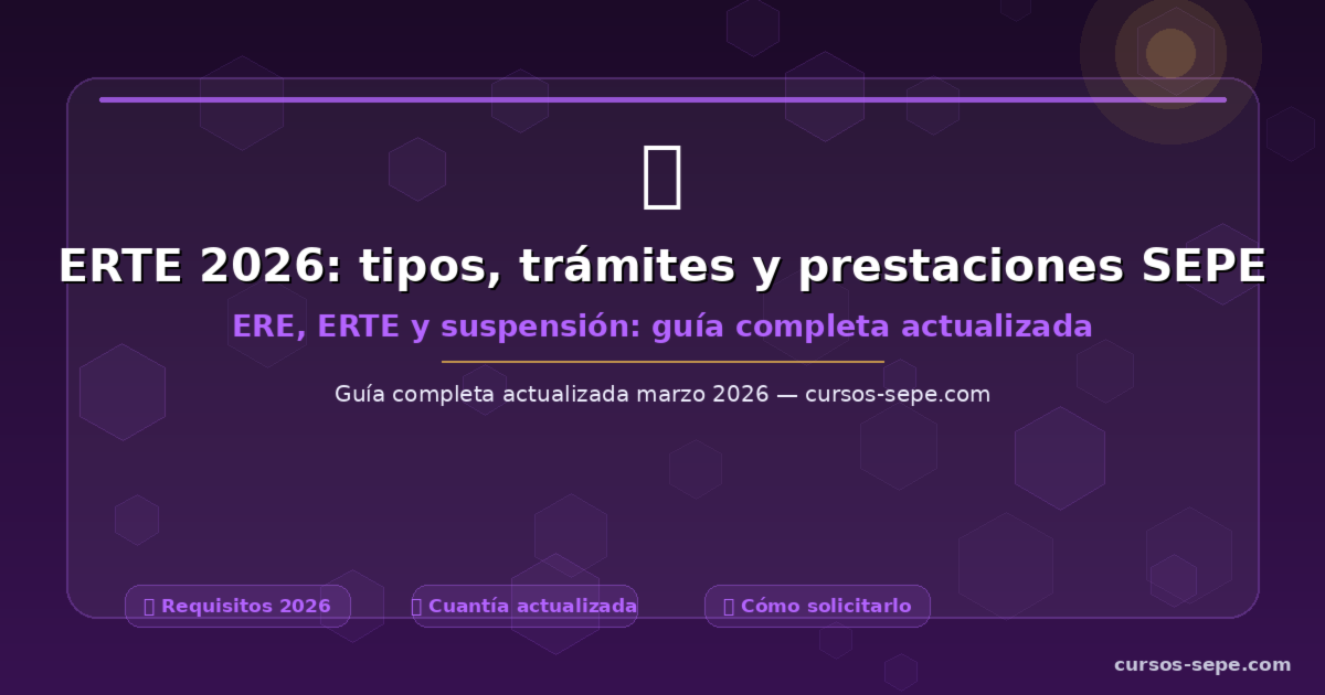 ERTE 2026: tipos, trámites y prestación del SEPE en un ERTE