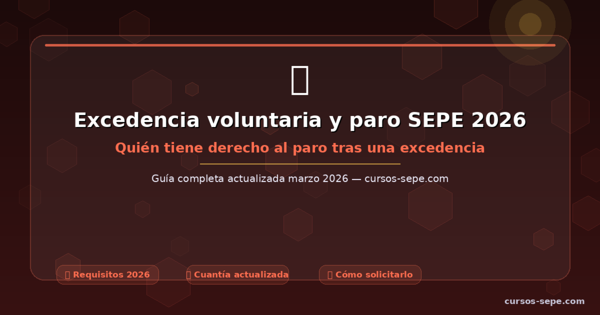 Excedencia voluntaria y paro SEPE 2026: cuándo tienes derecho