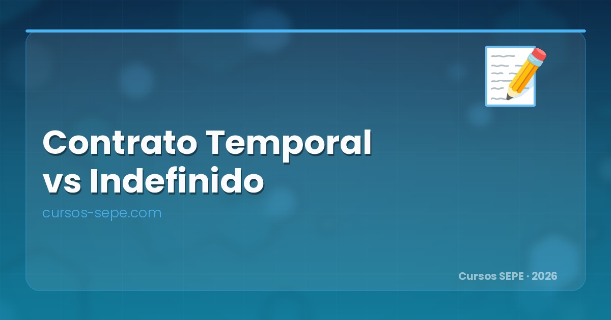 Contrato temporal vs indefinido en 2026: diferencias, costes y cuándo usar cada uno