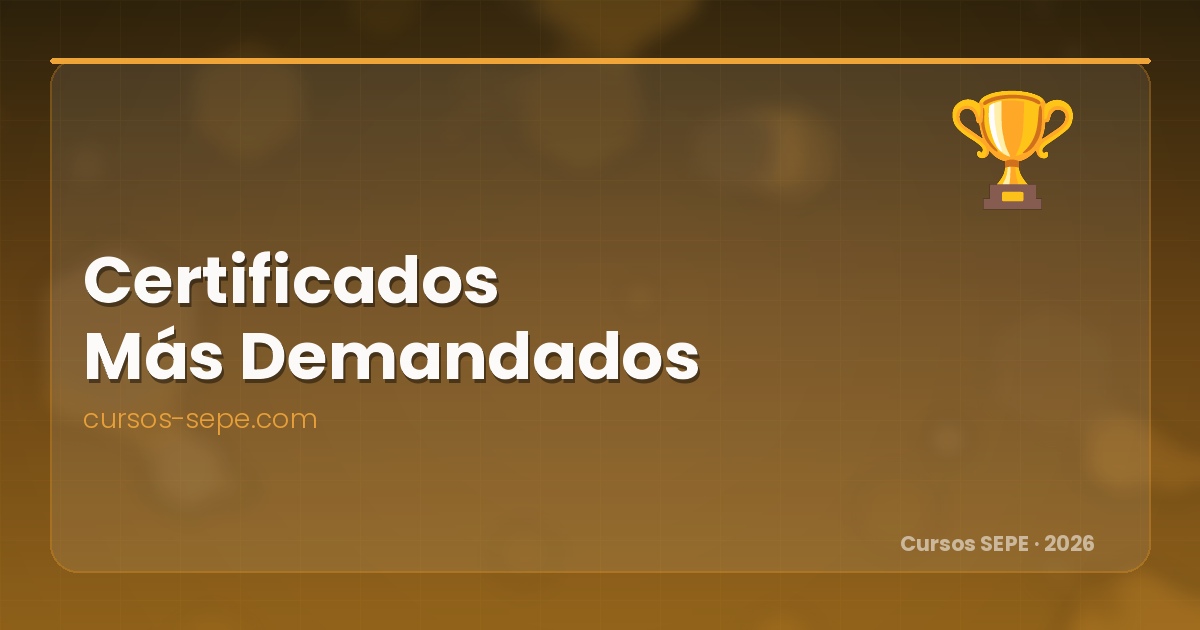 Certificados de Profesionalidad Más Demandados en 2026: Guía Completa SEPE