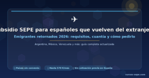 Subsidio del SEPE para españoles que vuelven del extranjero en 2026 ...