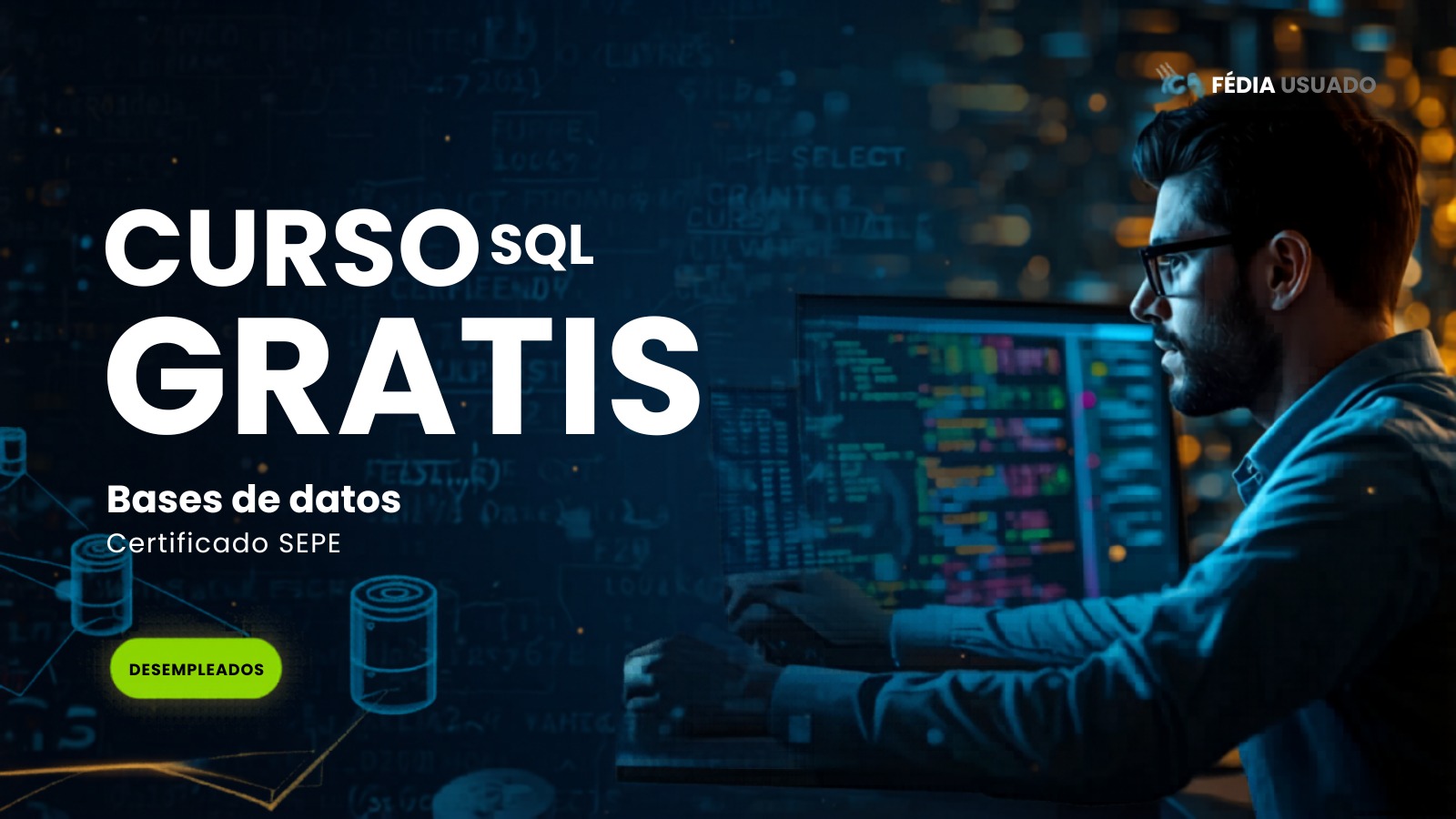 Curso SQL gratis SEPE 2026 bases de datos certificado oficial desempleados