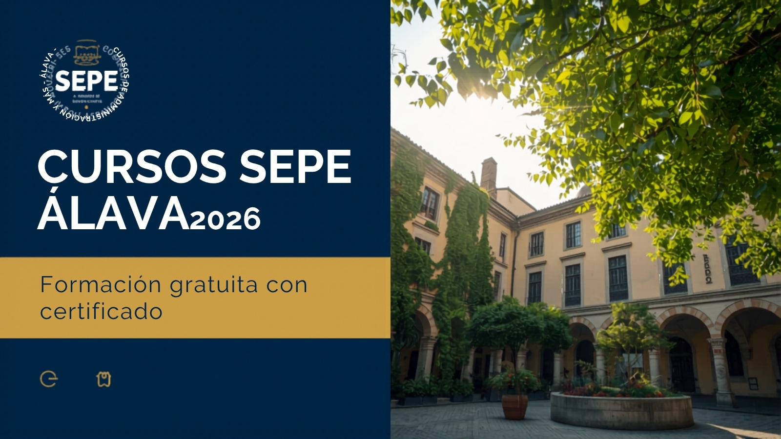 Cursos SEPE gratis en Álava 2026 formación con certificado País Vasco