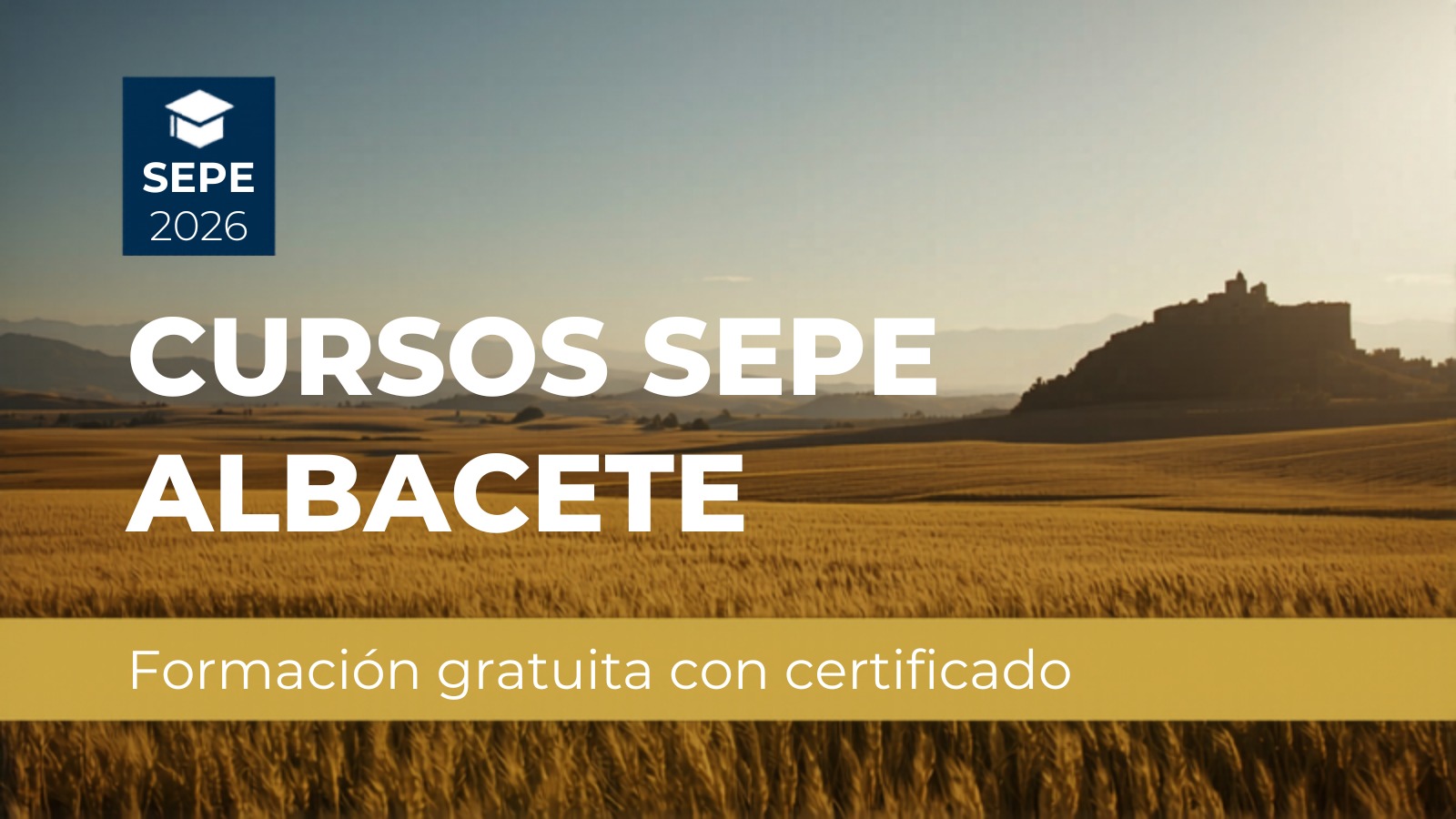Cursos SEPE gratis en Albacete 2026 formación con certificado Castilla-La Mancha