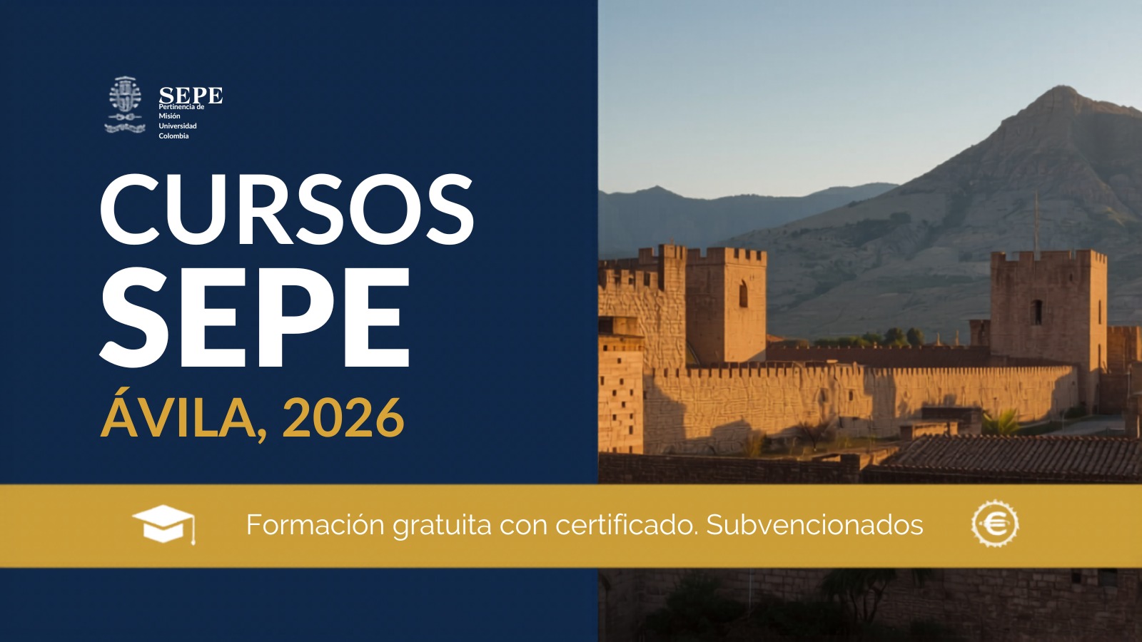 Cursos SEPE gratis en Ávila 2026 formación con certificado Castilla y León