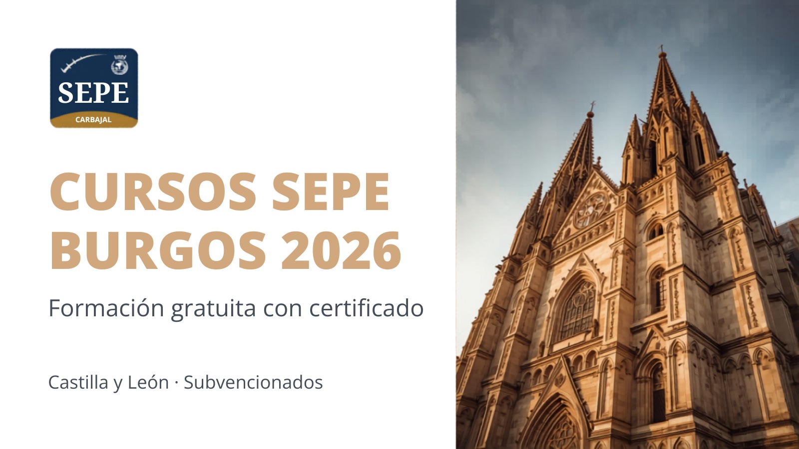 Cursos SEPE Gratis en Burgos 2026: Formación con Certificado en Castilla y León