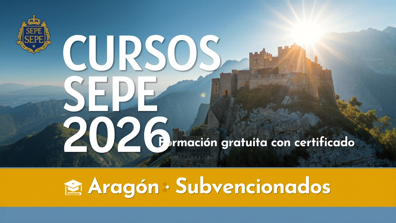 Cursos SEPE gratis en Huesca 2026 formación con certificado Aragón