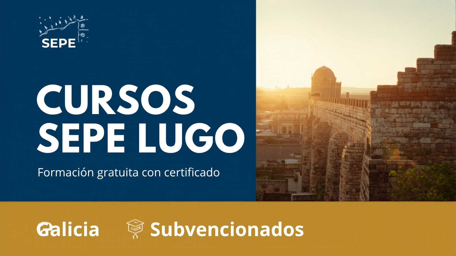 Cursos SEPE Gratis en Lugo 2026: Formación con Certificado en Galicia