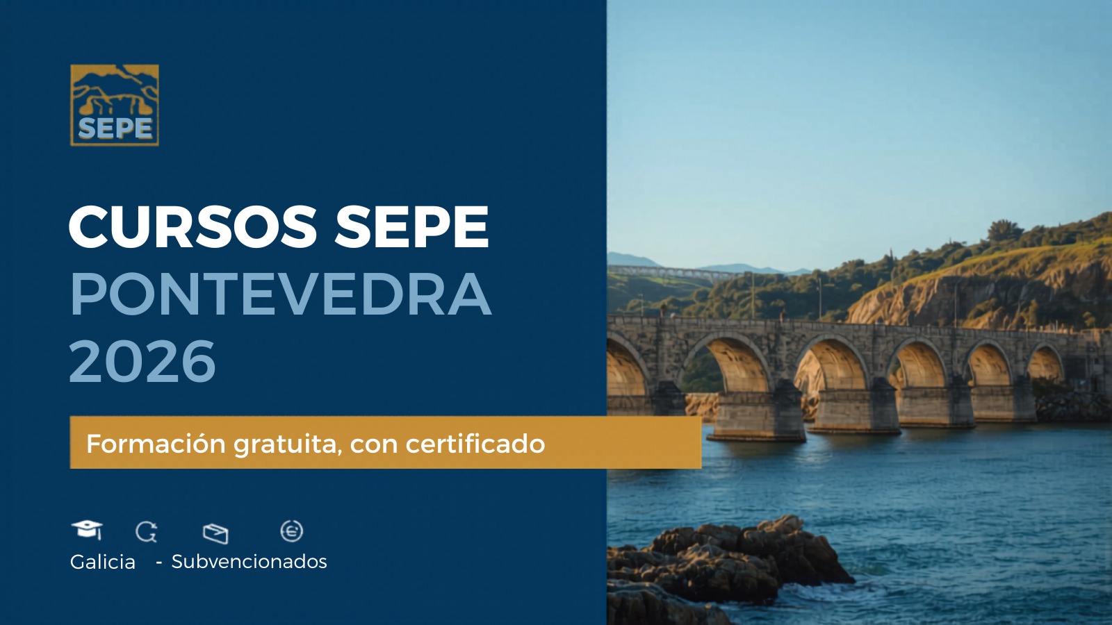 Cursos SEPE gratis en Pontevedra 2026 formación con certificado Galicia