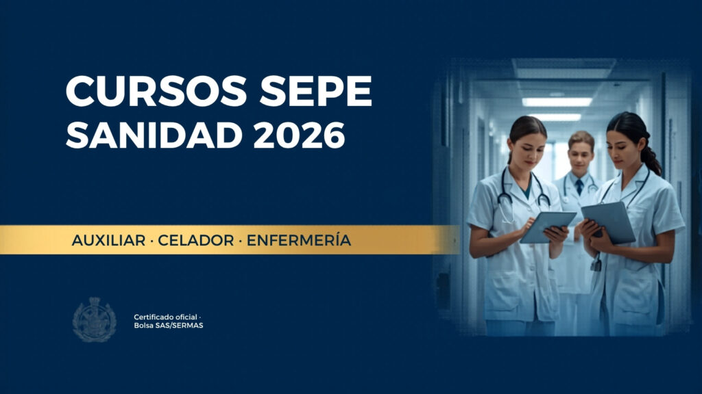 Cursos SEPE Sanidad 2026: Auxiliar, Celador y Enfermería - Cursos SEPE